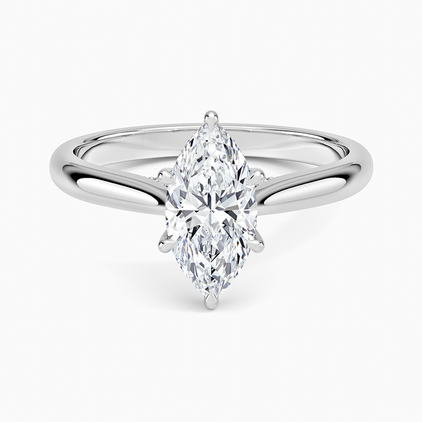 Dawn 2mm Diamond Ring Platinum Marquise Engagement Ring