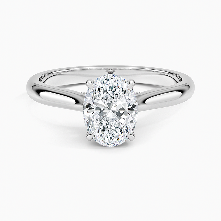 Dawn 2mm Diamond Ring Platinum Oval Engagement Ring