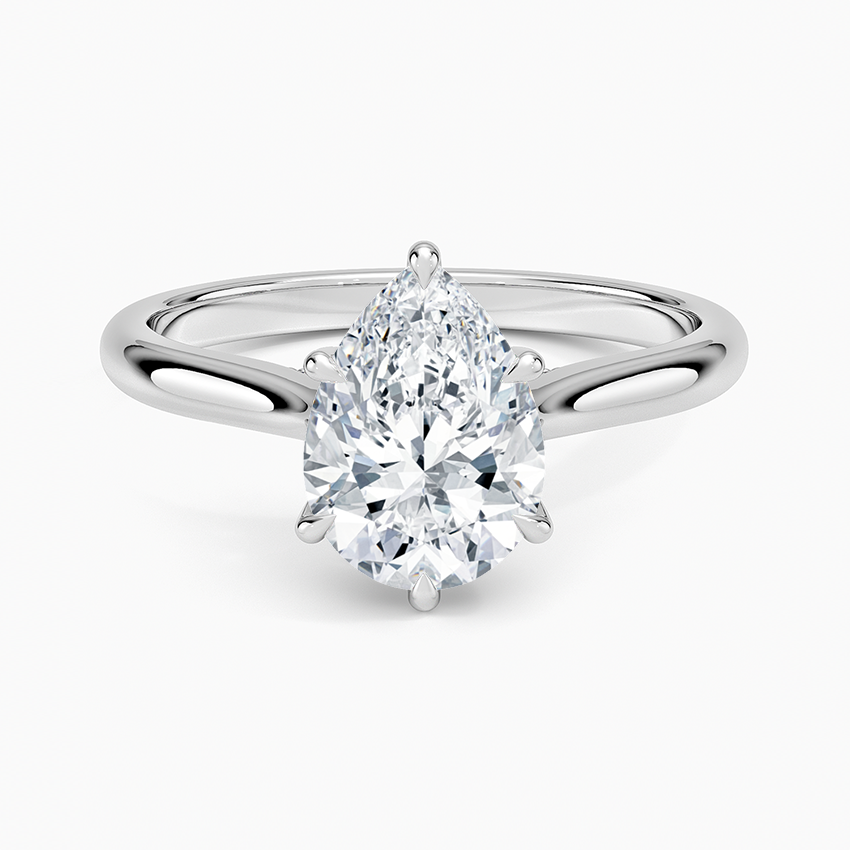 Dawn 2mm Diamond Ring Platinum Pear Engagement Ring