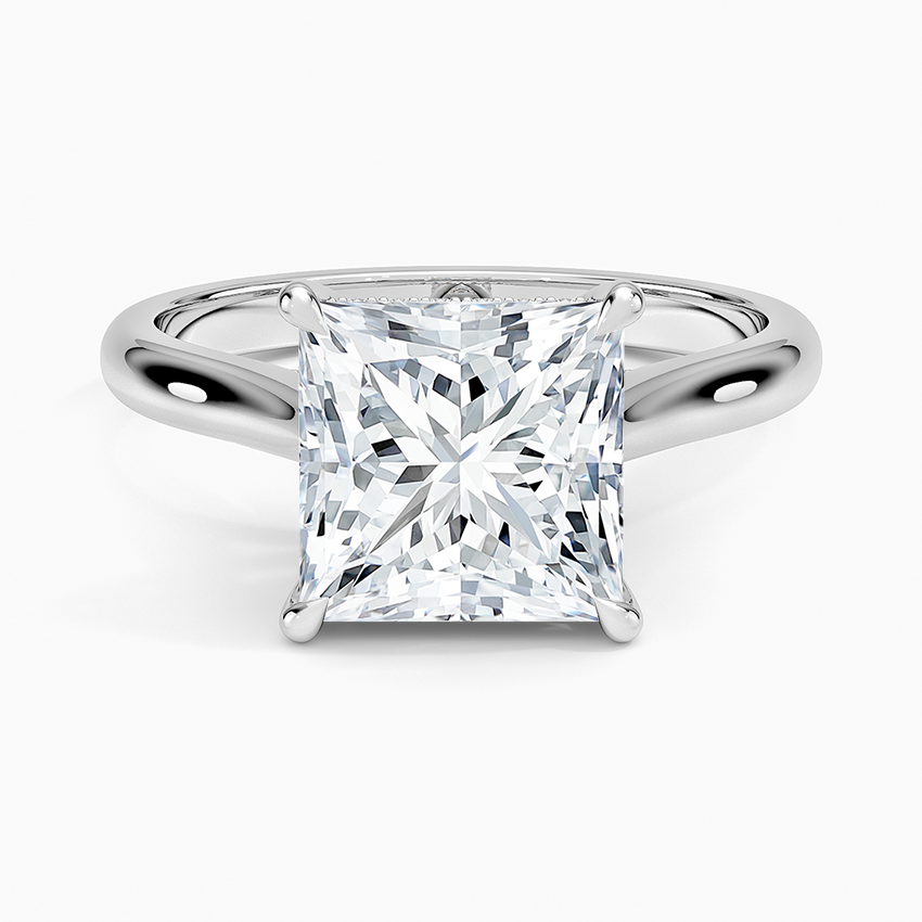 Dawn 2mm Diamond Ring Platinum Princess Engagement Ring