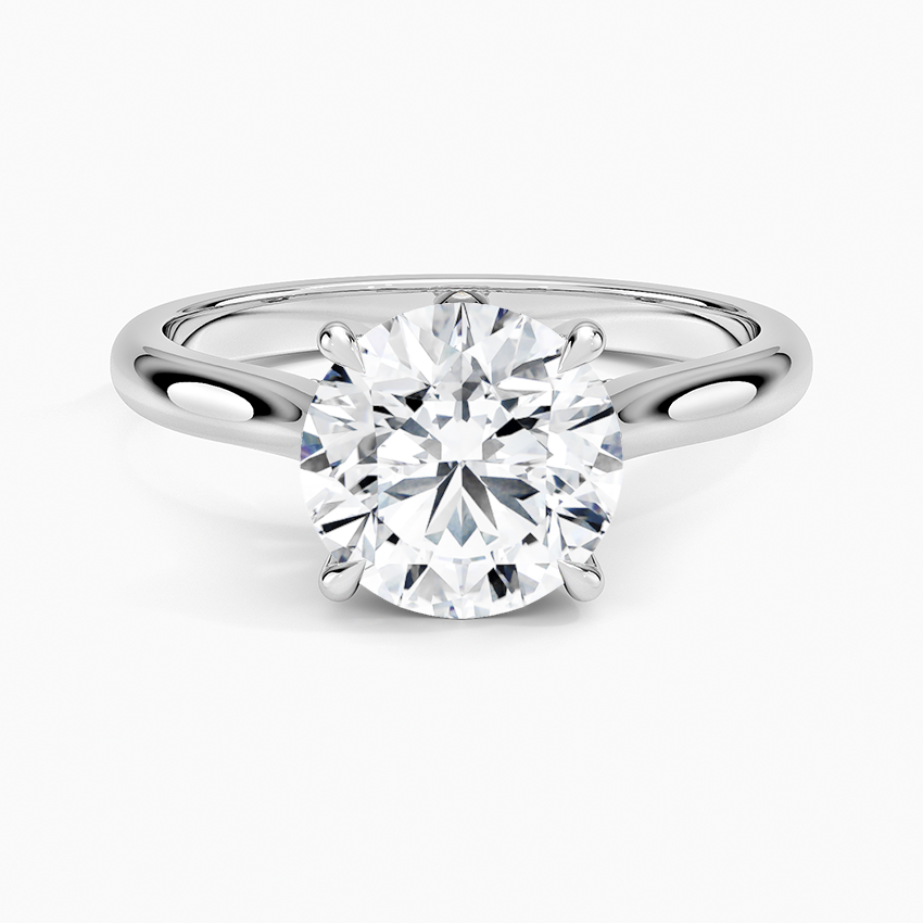 Dawn 2mm Diamond Ring Platinum Round Engagement Ring