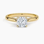 Dawn 2mm Diamond Ring Yellow Gold 18k Cushion Engagement Ring
