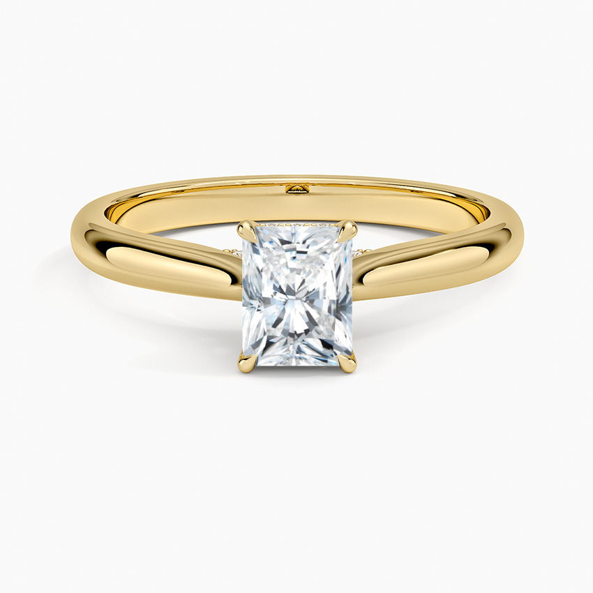 Dawn 2mm Diamond Ring Yellow Gold 18k Radiant Engagement Ring