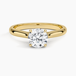 Dawn 2mm Diamond Ring Yellow Gold 18k Round Engagement Ring