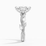 Vintage Secret Garden Three Stone Diamond Ring Platinum Marquise Engagement Ring