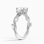 Vintage Secret Garden Three Stone Diamond Ring Platinum Radiant Engagement Ring