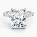 Delicate Versailles Diamond Ring Platinum Radiant Engagement Ring