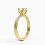 Bella Hidden Halo Diamond Ring (1/5 ct. tw.) Yellow Gold 18k Cushion Engagement Ring