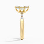 Bella Hidden Halo Diamond Ring (1/5 ct. tw.) Yellow Gold 18k Marquise Engagement Ring