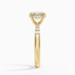 Bella Hidden Halo Diamond Ring (1/5 ct. tw.) Yellow Gold 18k Oval Engagement Ring