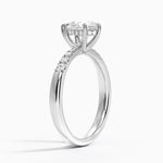 Bella Hidden Halo Diamond Ring (1/5 ct. tw.) Platinum Pear Engagement Ring