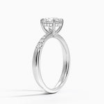 Bella Hidden Halo Diamond Ring (1/5 ct. tw.) Platinum Round Engagement Ring