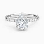 Bella Hidden Halo Diamond Ring (1/5 ct. tw.) Platinum Pear Engagement Ring