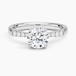 Bella Hidden Halo Diamond Ring (1/5 ct. tw.) Platinum Round Engagement Ring
