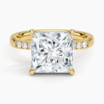 Bella Hidden Halo Diamond Ring (1/5 ct. tw.) Yellow Gold 18k Princess Engagement Ring