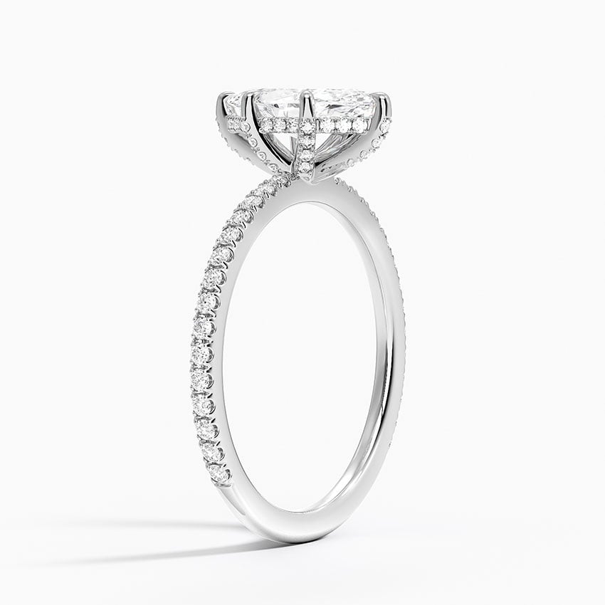 Viviana Three-Quarter Coverage Six-Prong Diamond Ring (1/3 ct. tw.) Platinum Marquise Engagement Ring
