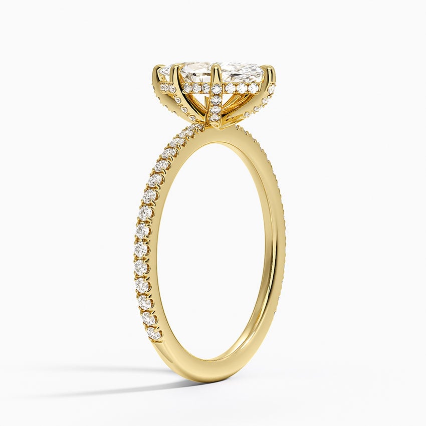 Viviana Three-Quarter Coverage Six-Prong Diamond Ring (1/3 ct. tw.) Yellow Gold 18k Marquise Engagement Ring
