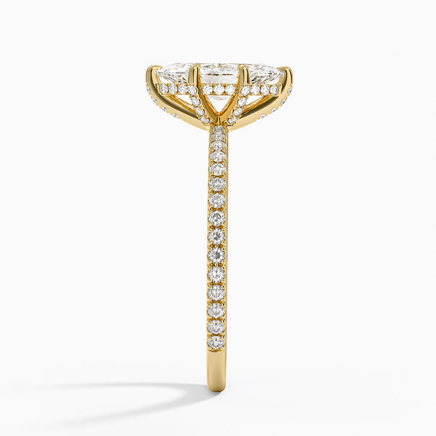 Viviana Three-Quarter Coverage Six-Prong Diamond Ring (1/3 ct. tw.) Yellow Gold 18k Marquise Engagement Ring