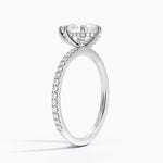 Viviana Three-Quarter Coverage Six-Prong Diamond Ring (1/3 ct. tw.) Platinum Princess Engagement Ring