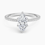 Viviana Three-Quarter Coverage Six-Prong Diamond Ring (1/3 ct. tw.) Platinum Marquise Engagement Ring