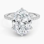 Viviana Three-Quarter Coverage Six-Prong Diamond Ring (1/3 ct. tw.) Platinum Oval Engagement Ring