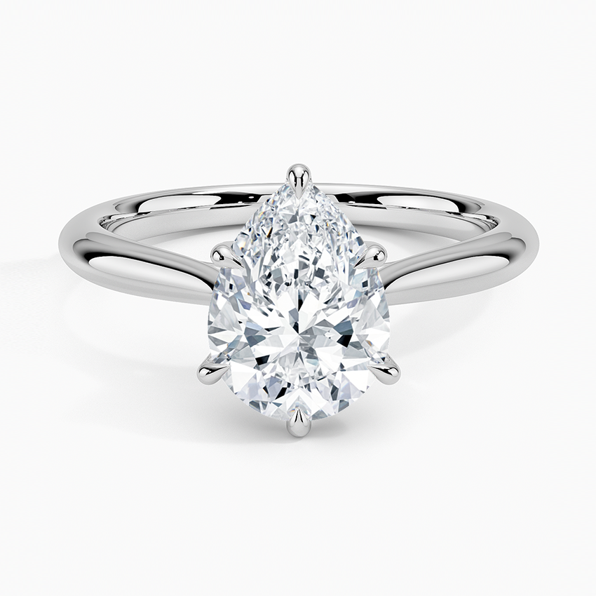 Catalina Solitaire Ring Platinum Pear Engagement Ring
