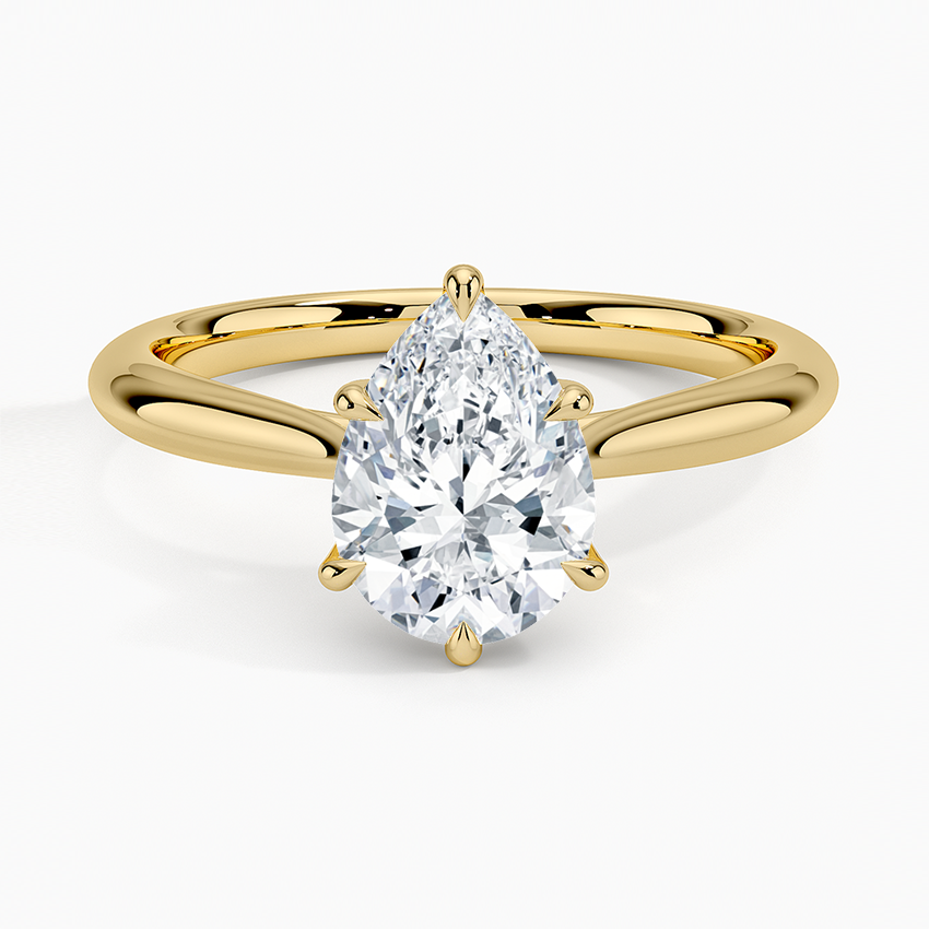 Catalina Solitaire Ring Yellow Gold 18k Pear Engagement Ring