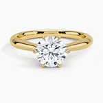 Catalina Solitaire Ring Yellow Gold 18k Round Engagement Ring