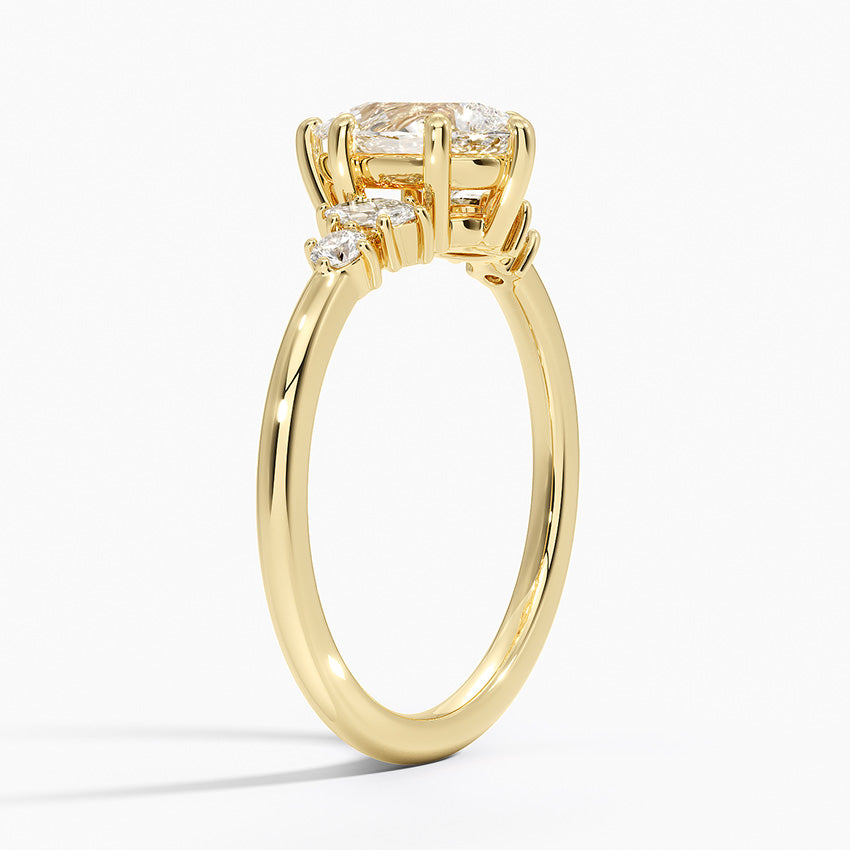 Miroir Diamond Ring Yellow Gold 18k Pear Engagement Ring