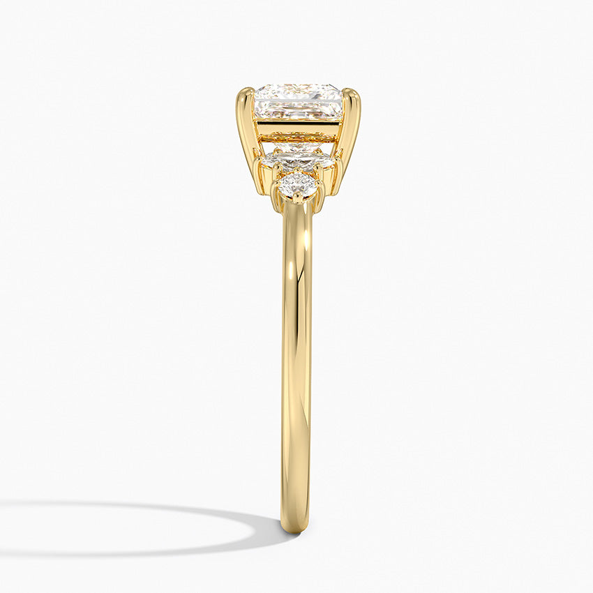 Miroir Diamond Ring Yellow Gold 18k Princess Engagement Ring