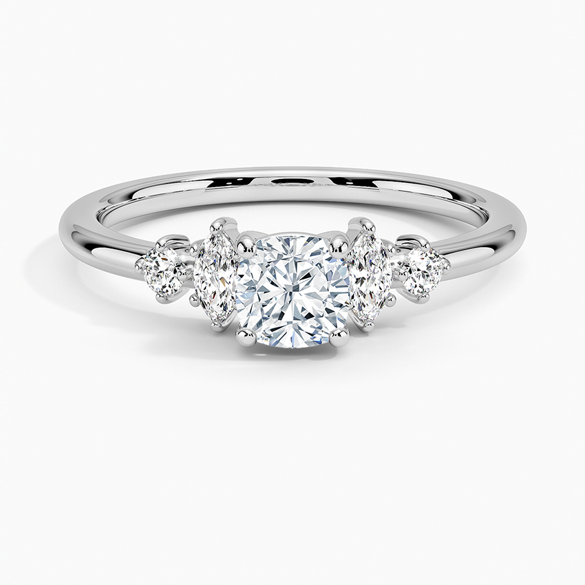 Miroir Diamond Ring Platinum Cushion Engagement Ring