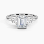 Miroir Diamond Ring Platinum Emerald Engagement Ring