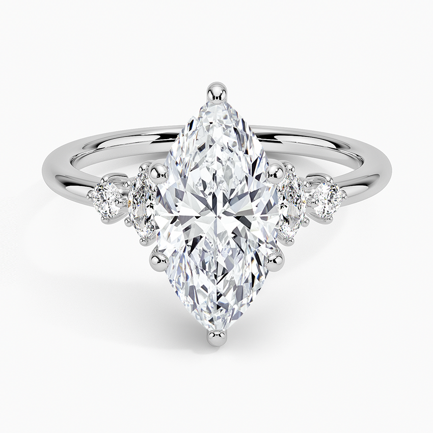 Miroir Diamond Ring Platinum Marquise Engagement Ring
