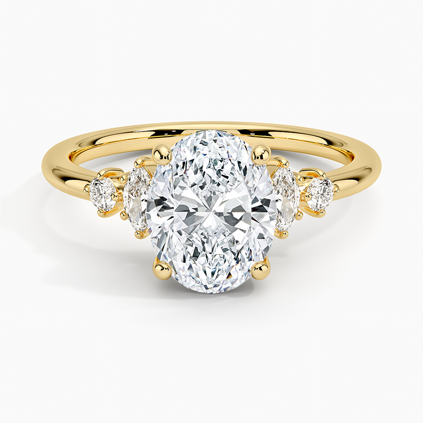 Miroir Diamond Ring Yellow Gold 18k Oval Engagement Ring