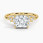 Miroir Diamond Ring Yellow Gold 18k Princess Engagement Ring