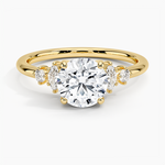 Miroir Diamond Ring Yellow Gold 18k Round Engagement Ring