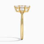 Opera Three Stone Diamond Ring Yellow Gold 18k Marquise Engagement Ring