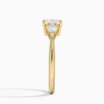 Opera Three Stone Diamond Ring Yellow Gold 18k Princess Engagement Ring