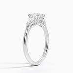 Opera Three Stone Diamond Ring Platinum Round Engagement Ring