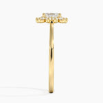 Sunburst Halo Diamond Ring (1/4 ct. tw.) Yellow Gold 18k Asscher Engagement Ring