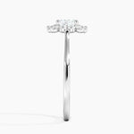 Sunburst Halo Diamond Ring (1/4 ct. tw.) Platinum Cushion Engagement Ring