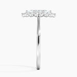 Sunburst Halo Diamond Ring (1/4 ct. tw.) Platinum Marquise Engagement Ring