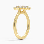 Sunburst Halo Diamond Ring (1/4 ct. tw.) Yellow Gold 18k Marquise Engagement Ring