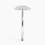 Sunburst Halo Diamond Ring (1/4 ct. tw.) Platinum Oval Engagement Ring