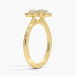 Sunburst Halo Diamond Ring (1/4 ct. tw.) Yellow Gold 18k Oval Engagement Ring