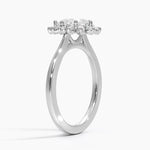 Sunburst Halo Diamond Ring (1/4 ct. tw.) Platinum Pear Engagement Ring