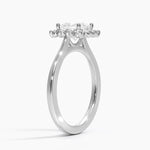 Sunburst Halo Diamond Ring (1/4 ct. tw.) Platinum Princess Engagement Ring