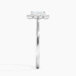 Sunburst Halo Diamond Ring (1/4 ct. tw.) Platinum Princess Engagement Ring