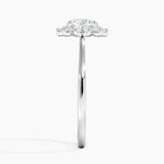 Sunburst Halo Diamond Ring (1/4 ct. tw.) Platinum Round Engagement Ring