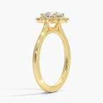 Sunburst Halo Diamond Ring (1/4 ct. tw.) Yellow Gold 18k Round Engagement Ring